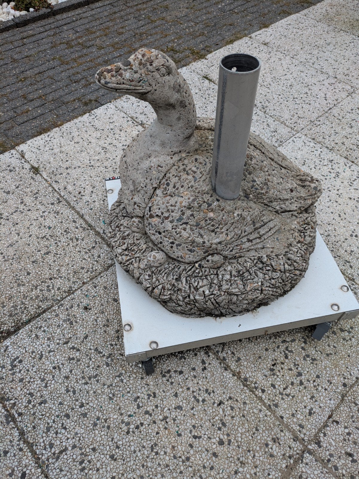 Decoratieve droogmolen voet - Eend van beton, Ophalen, Gebruikt, Overige typen