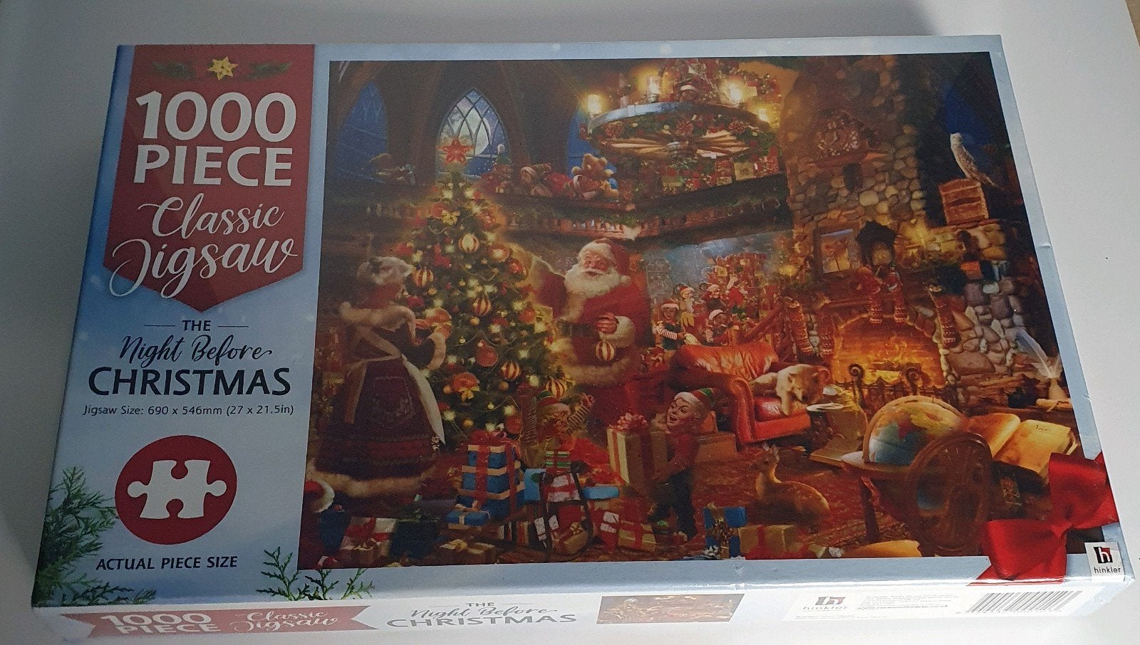 Kerstpuzzel 1000 stukjes - The Night Before Christmas, Ophalen of Verzenden, 500 t/m 1500 stukjes, Nieuw, Legpuzzel