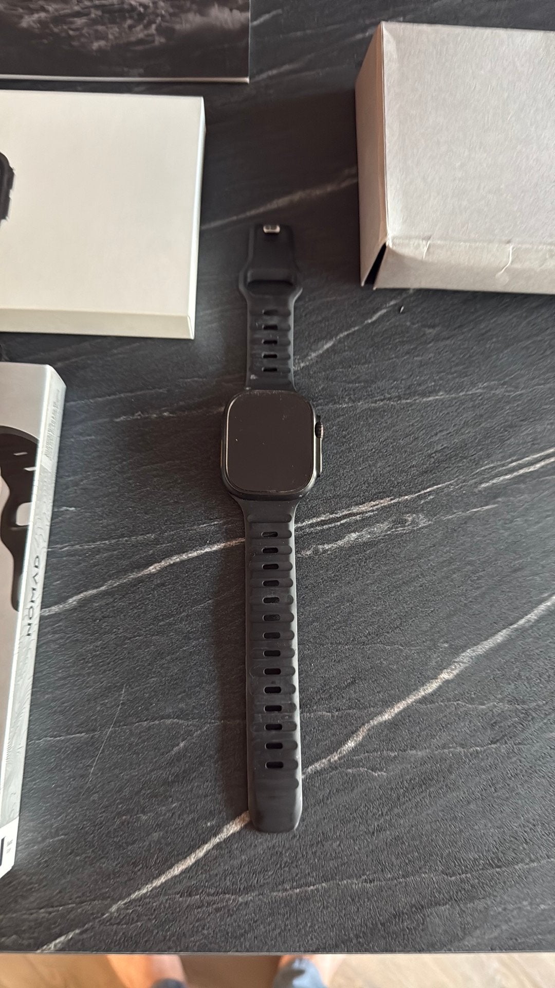 Apple Iwatch Ultra 2 49mm zwart titanium, Ophalen, Zo goed als nieuw, IOS
