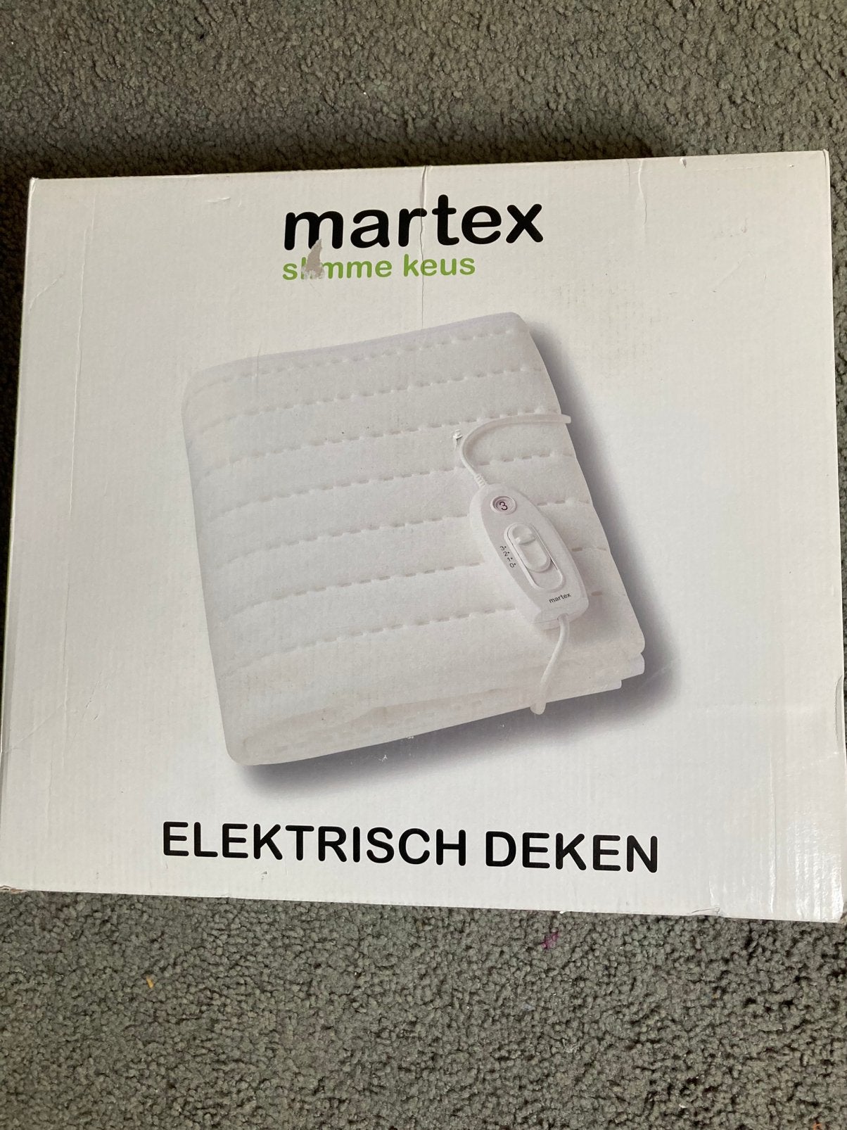 Electrische deken nieuw in doos, Ophalen, Zo goed als nieuw, Eenpersoons, Wit