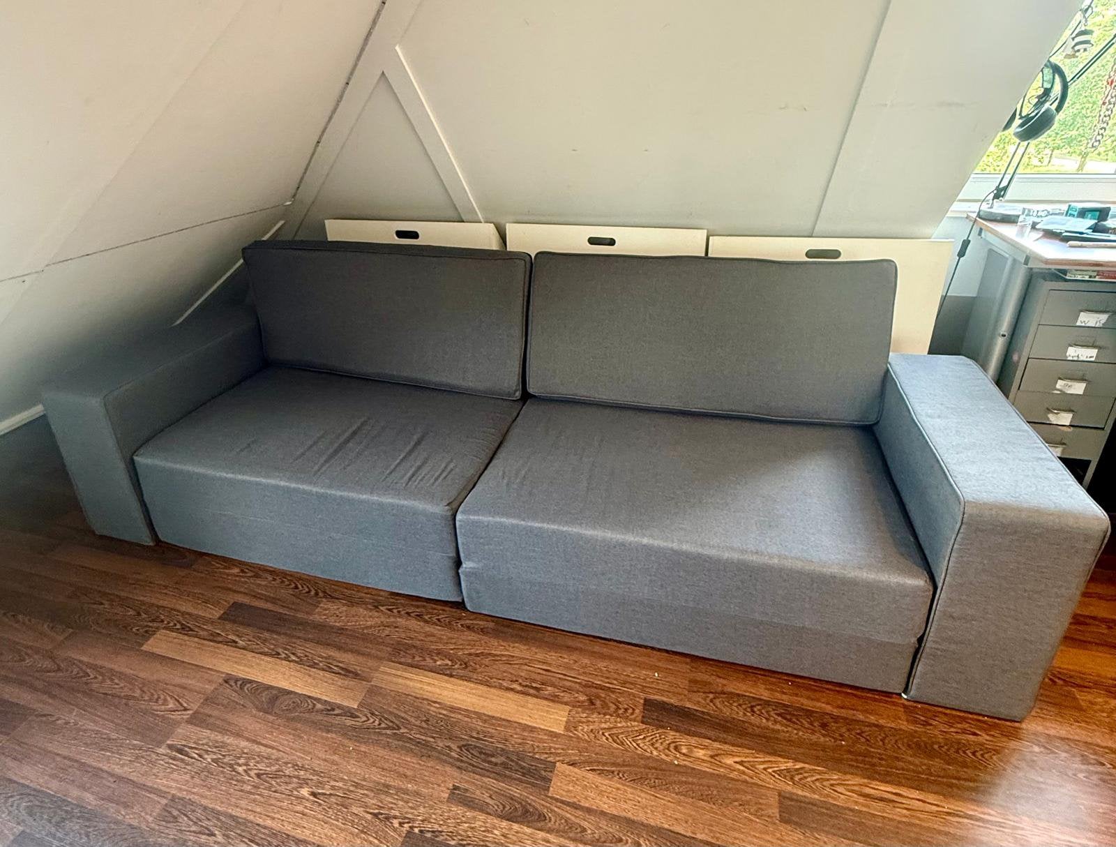 Te koop: mooie grijze (slaap)bank!!, Huis en Inrichting, Ophalen, Zo goed als nieuw, Tweepersoons