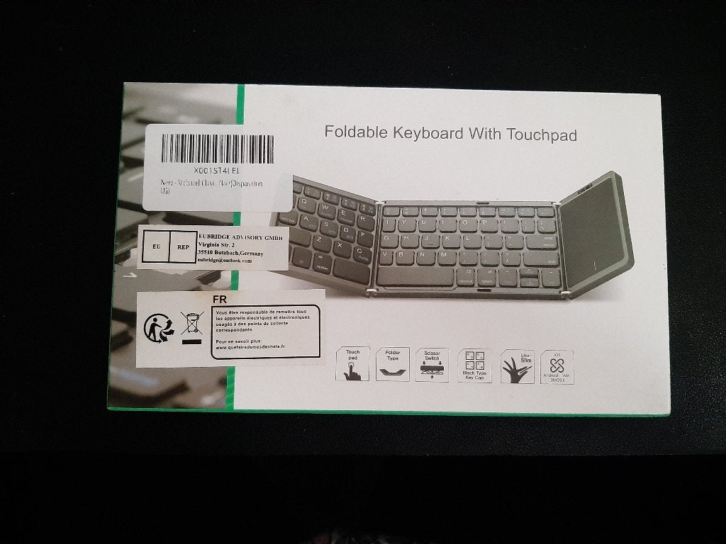 Draagbaar mini bluetooth toetsenbord met touchpad, Nieuw, Ophalen of Verzenden, Draadloos, Qwerty