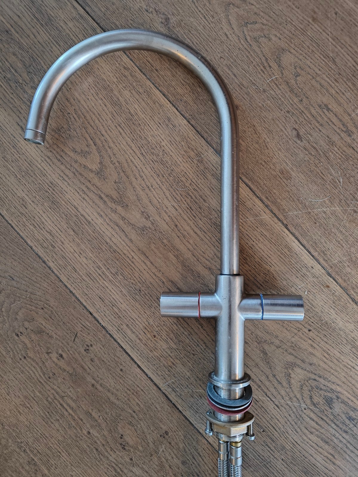 Hansgrohe RVS Keukenkraan - Gebruikt, Werkt Perfect, Zilver, Ophalen of Verzenden, Metaal, Overige merken