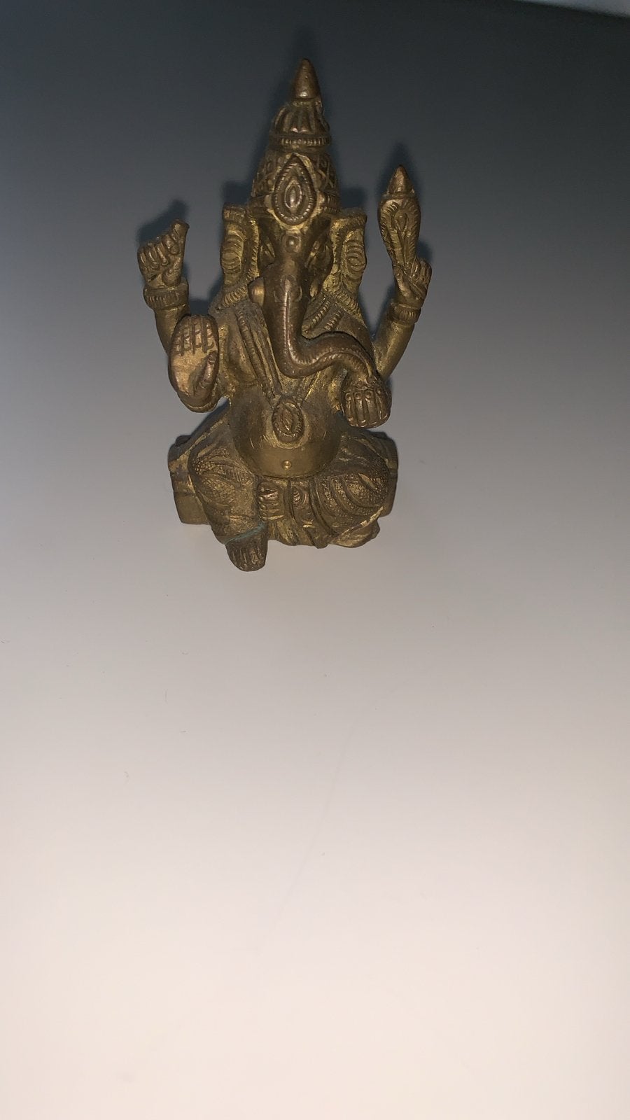 bronzen ganesha, Ophalen, Minder dan 20 cm, Brons, Gemerkt