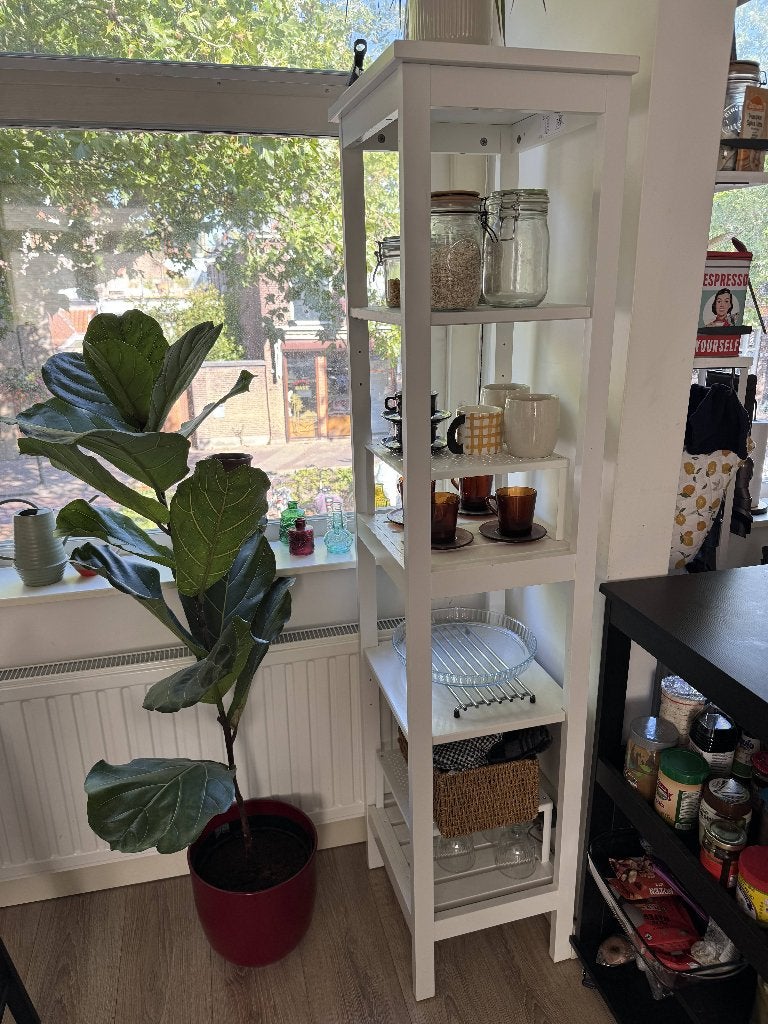 wooden white shelves HEMNES IKEA 42x172 cm, Ophalen, Gebruikt