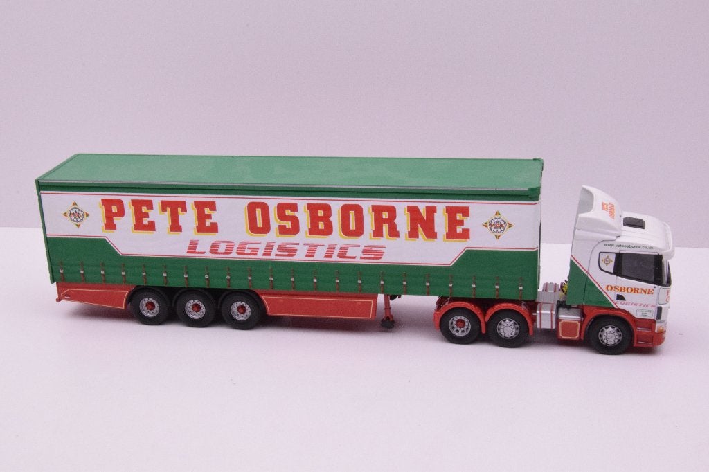 Scania 124  ''  Pete Osborne Logistics ''  Corgi, Ophalen of Verzenden, Zo goed als nieuw, Bus of Vrachtwagen, Corgi