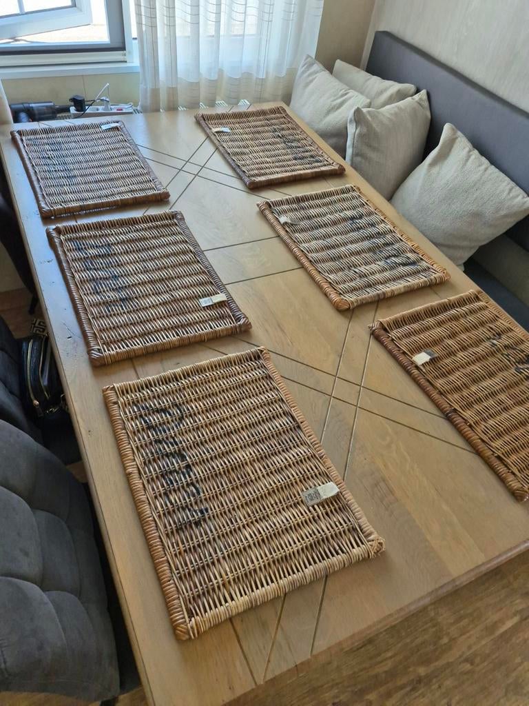 Riviera Maison placemats (6 stuks) in goede staat, Gebruikt, Ophalen of Verzenden, Landelijk, Natuurlijk materiaal