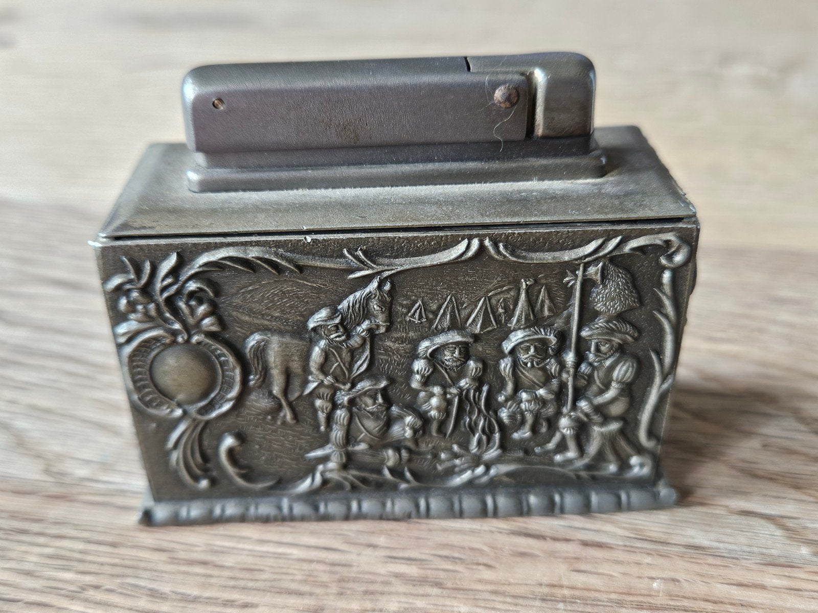 Vintage tafelaansteker tin, Verzamelen, Ophalen of Verzenden, Gebruikt