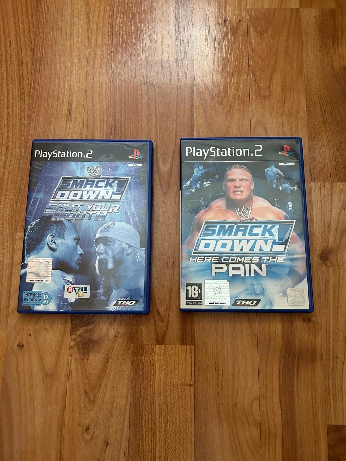 WWE SmackDown! PS2 games: Shut Your Mouth & Here Comes the P, Gebruikt, Vechten, 2 spelers, Eén computer
