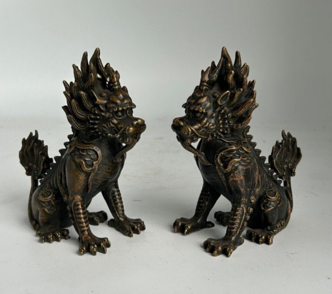 Bronzen fabeldieren, Verzamelen, Beelden en Beeldjes, Ophalen of Verzenden