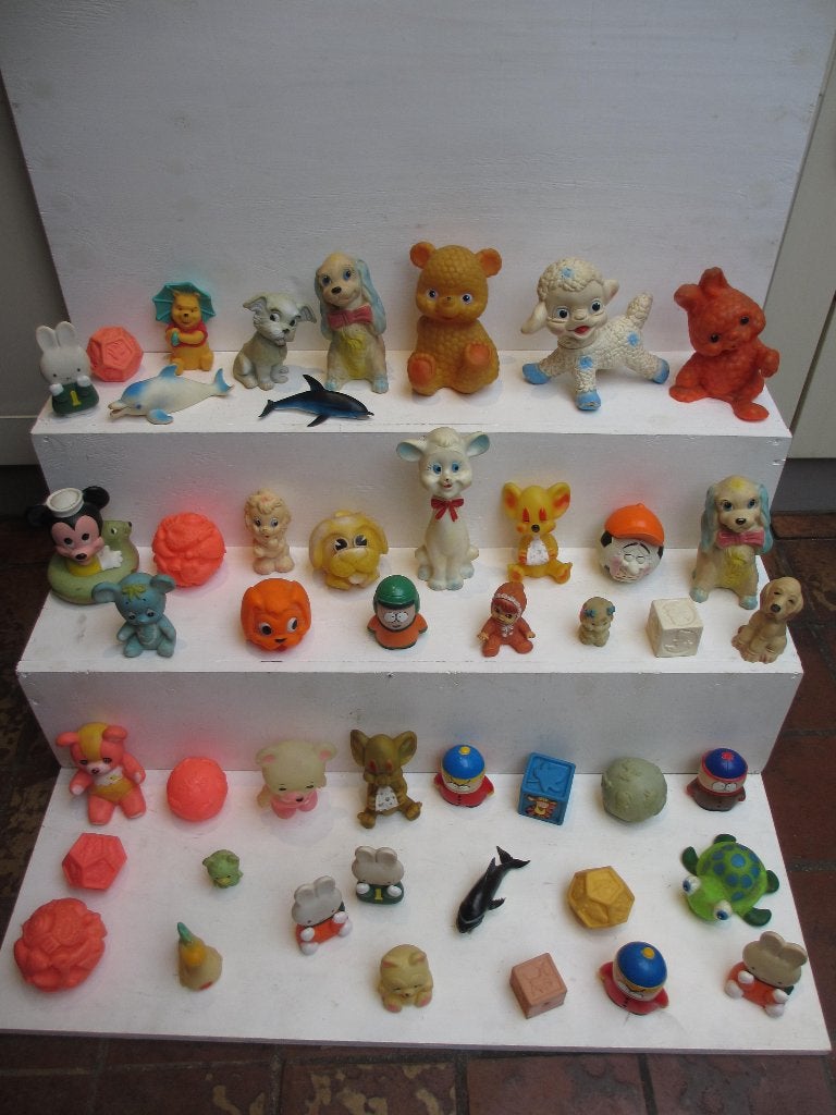 46 pieppoppetjes vintage piepfiguren jaren 60-70 (on)gemerkt, Antiek en Kunst, Antiek | Speelgoed, Ophalen of Verzenden
