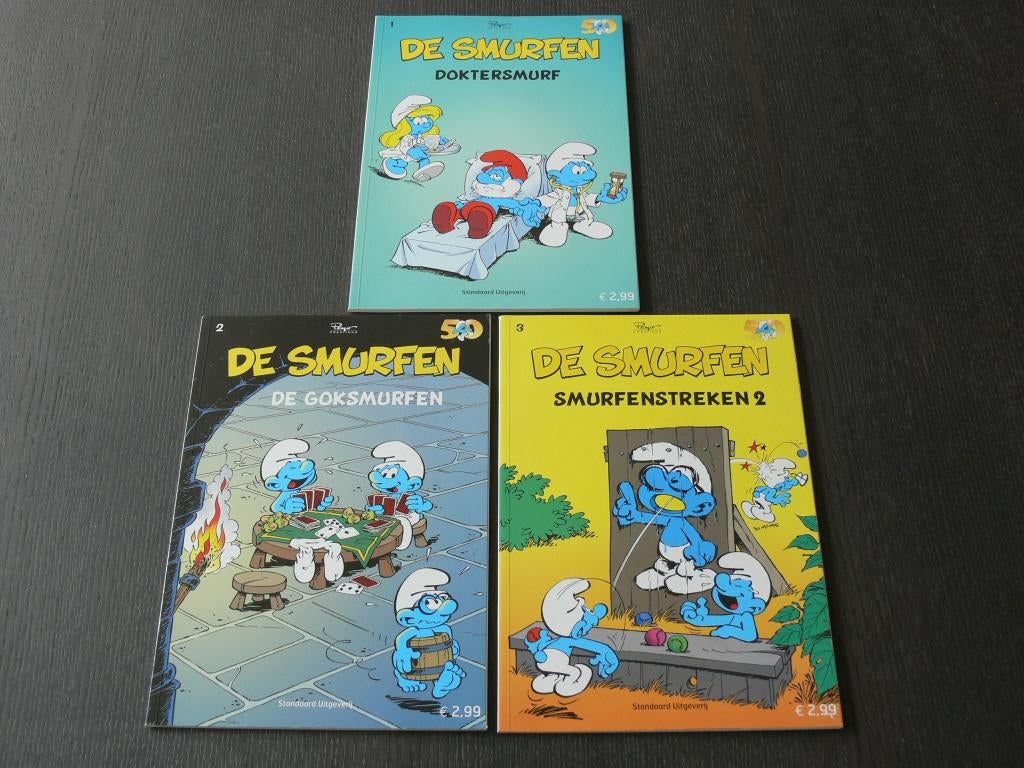 De Smurfen - reclame uitgave AH - deel 1, 2 en 3, Meerdere stripboeken, Ophalen of Verzenden, Zo goed als nieuw