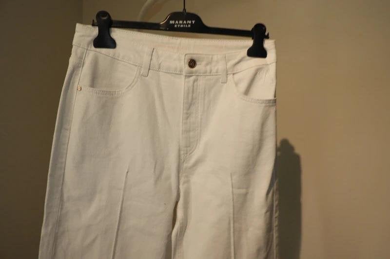 Studio Anneloes wide fit witte broek knopen onderkant S.M, Studio Anneloes, Verzenden, Wit, Nieuw