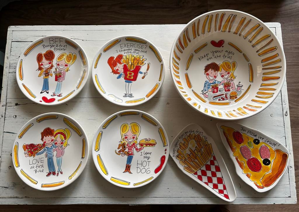 Blond Amsterdam 'Snack' Servies - Diverse items, Huis en Inrichting, Gebruikt, Blond Amsterdam, Ophalen of Verzenden, Bord(en)