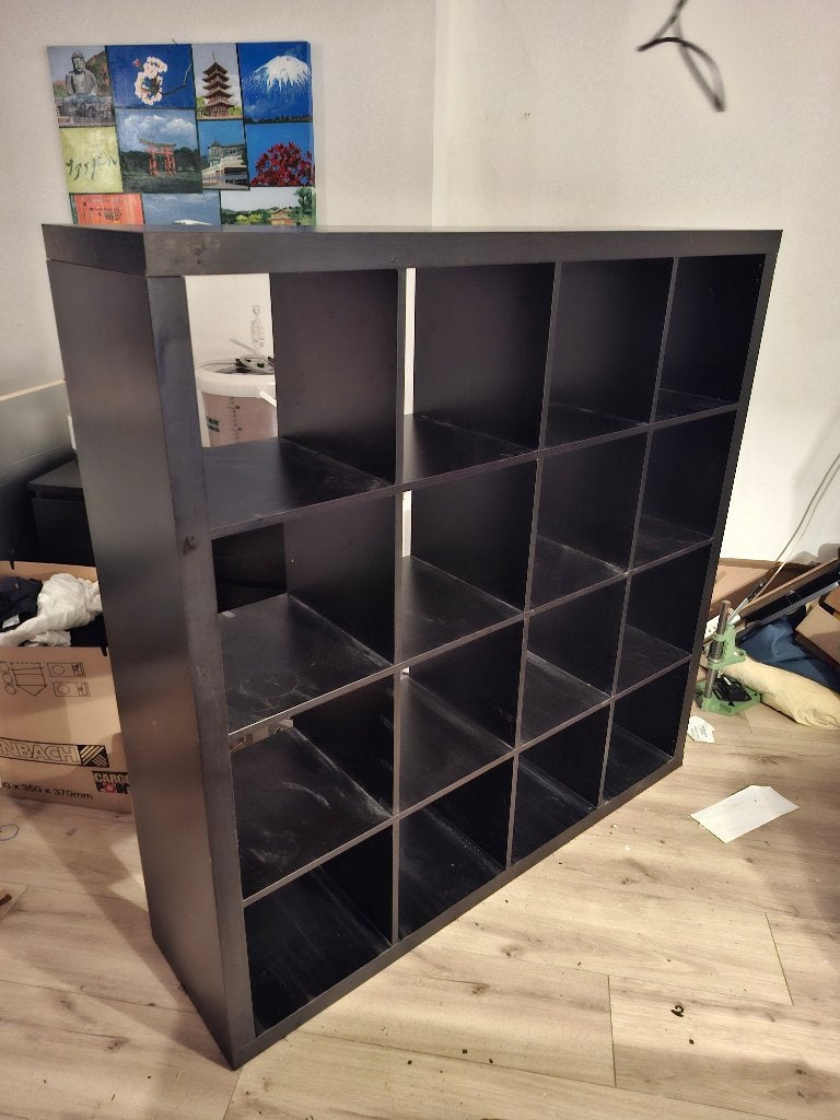 Kallax kast met glazenrekje voor wijnglazen, Ophalen, Gebruikt