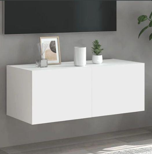 Vidaxl zwevend tv wandmeubel wit 80-160cm (2x), Ophalen, Gebruikt, 25 tot 50 cm, Minder dan 100 cm