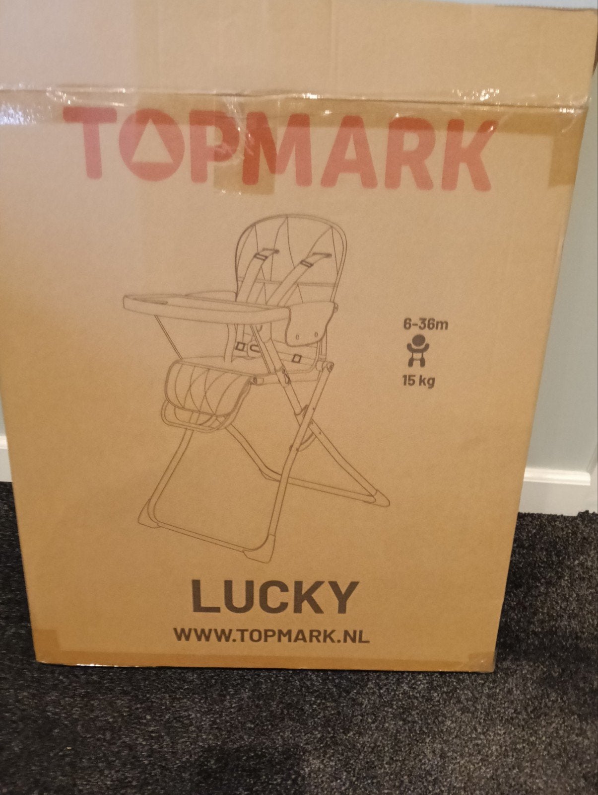 Topmark Lucky Inklapbare Kinderstoel - Nieuw in Doos, Kinderen en Baby's, Ophalen, Nieuw, Inklapstoel, Afneembaar eetblad