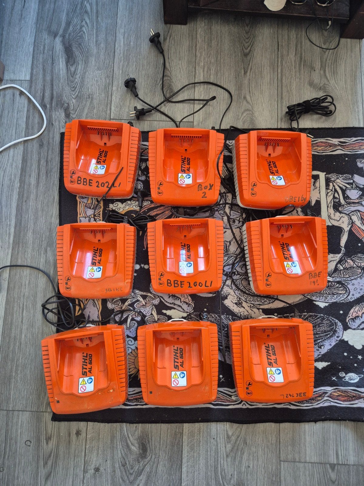 6x STIHL AL 500 Snellader(85ps) - Professionele Acculaders, Ophalen of Verzenden