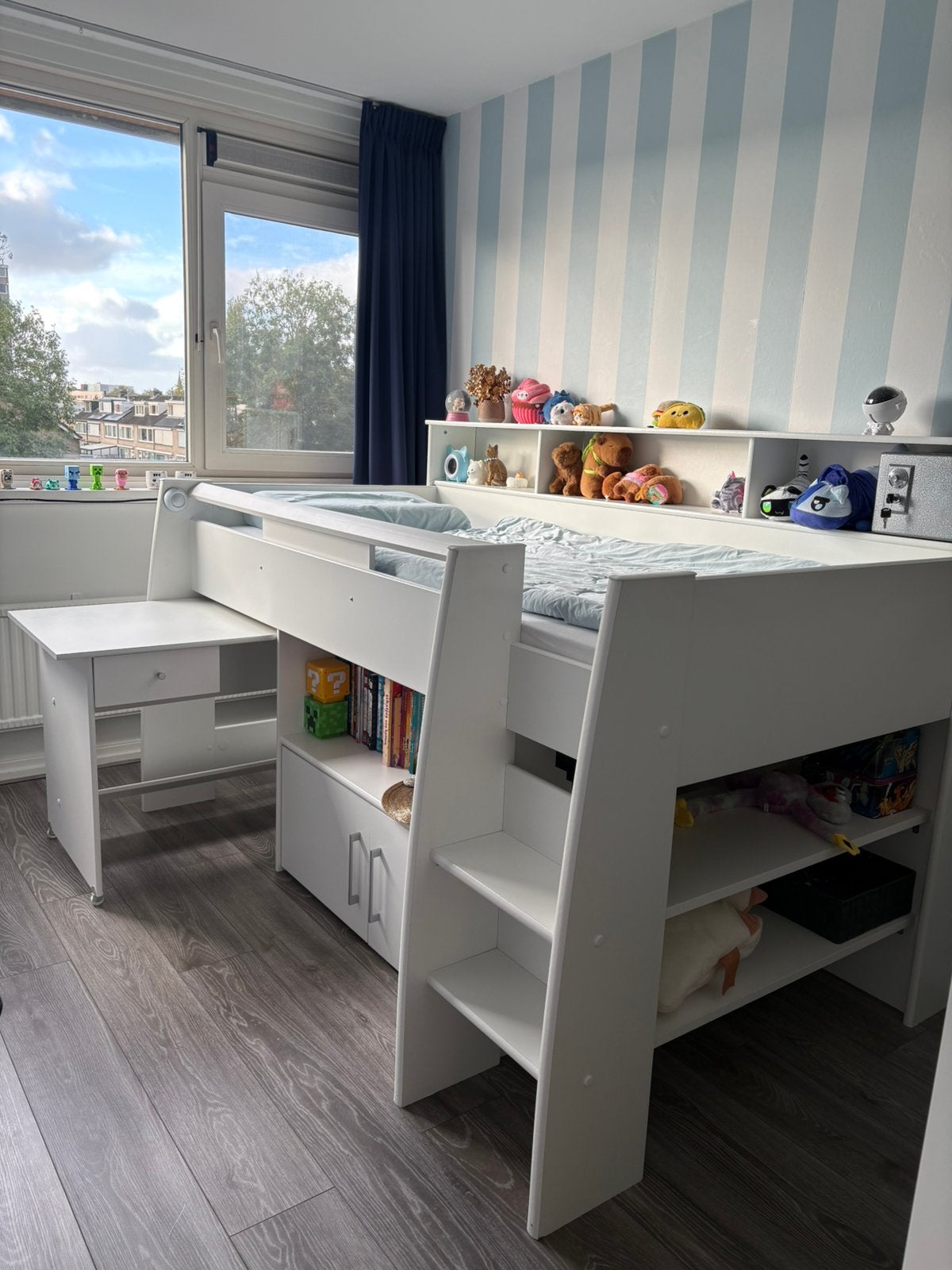 Halfhoogslaper met bureau, Ophalen, Gebruikt, Halfhoogslaper