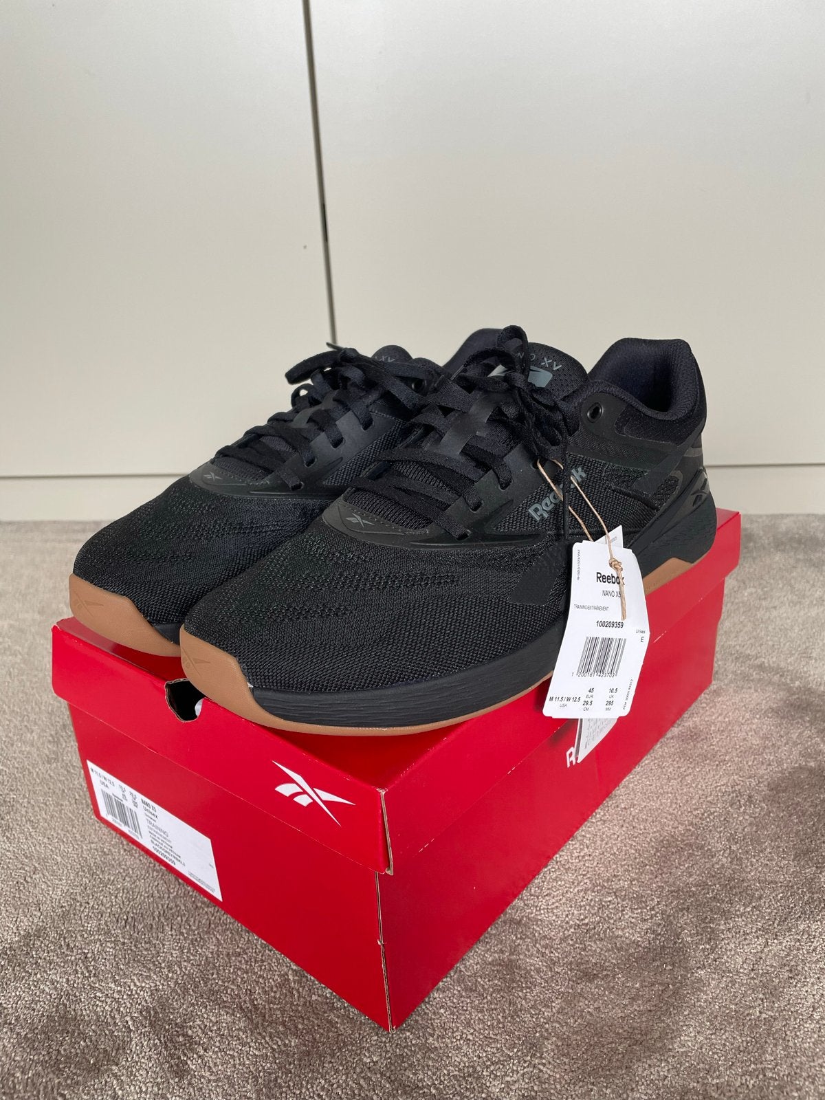 Reebok Nano X5 Trainingsschoenen Zwart - Maat 45, Ophalen of Verzenden, Nieuw, Overige typen