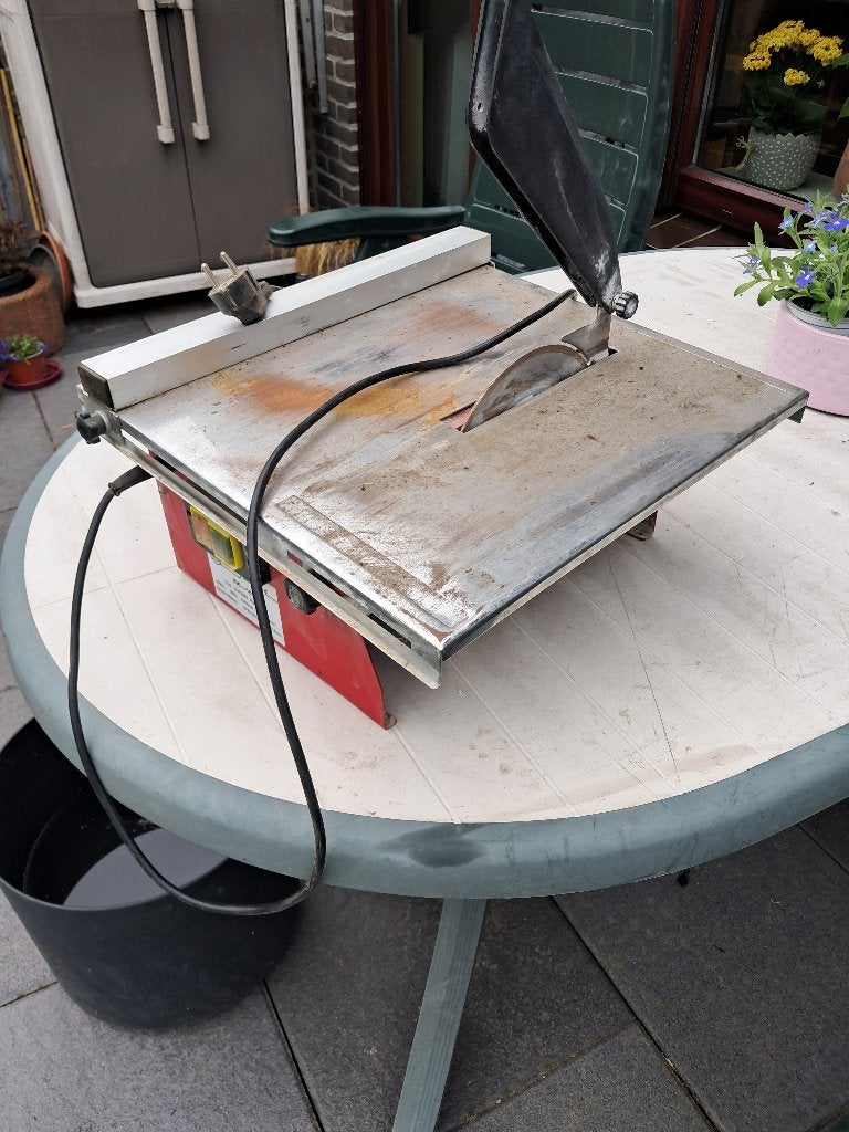 tegelzaagmachine, Doe-het-zelf en Verbouw, Gereedschap | Zaagmachines, Ophalen, Minder dan 30 mm, Gebruikt, Overige typen