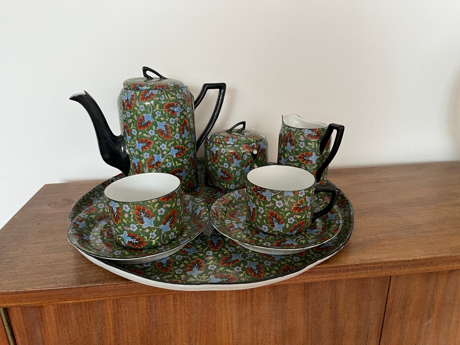 Vintage theeservies -William Morris Strawberry Thief-patroon, Ophalen