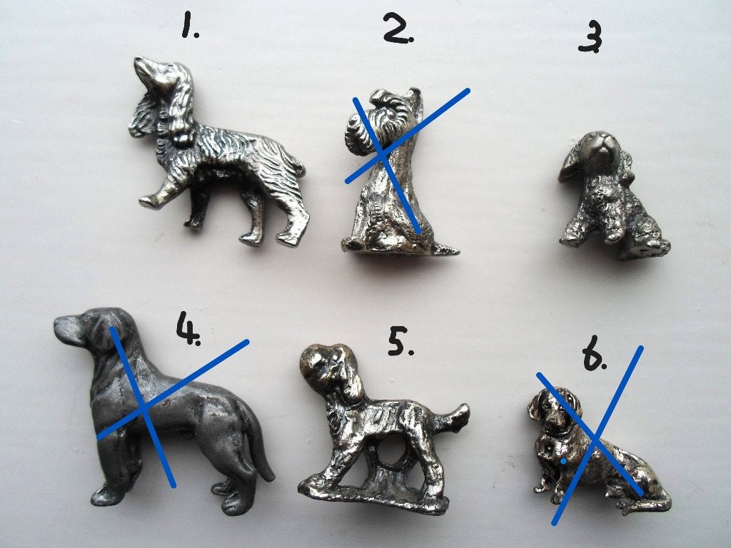 3 tinnen en zilvertinnen Hondjes. 5 euro per stuk., Verzamelen, Ophalen of Verzenden, Zo goed als nieuw, Dier