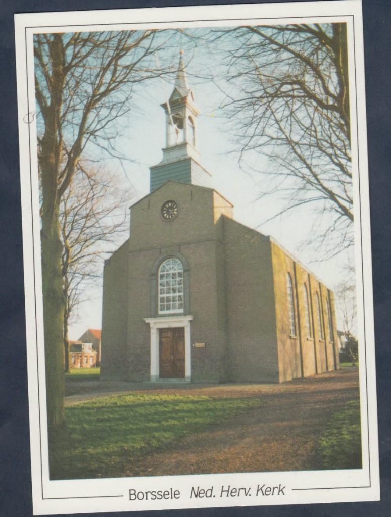 Borssele NH Kerk Ongelopen 1988, Verzamelen, Ansichtkaarten | Nederland, Verzenden, 1980 tot heden, Ongelopen, Zeeland