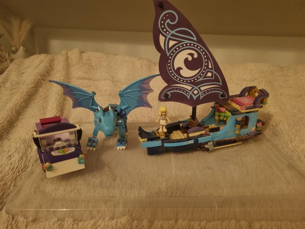Lego Elves met draak en auto, Ophalen of Verzenden, Zo goed als nieuw
