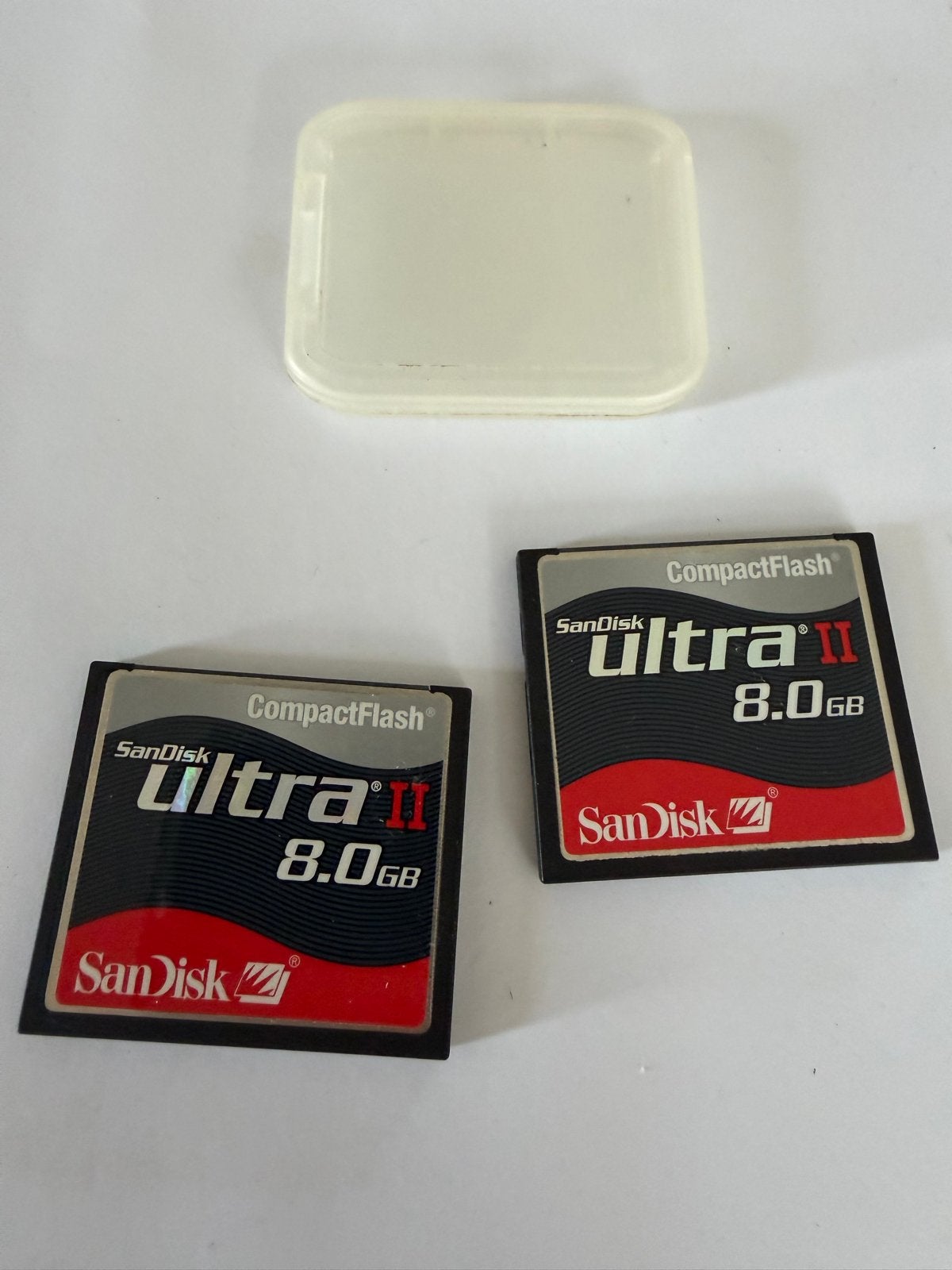 2x SanDisk CompactFlash Ultra II 8.0GB geheugenkaart, Gebruikt, 8 GB, Ophalen of Verzenden, Fotocamera