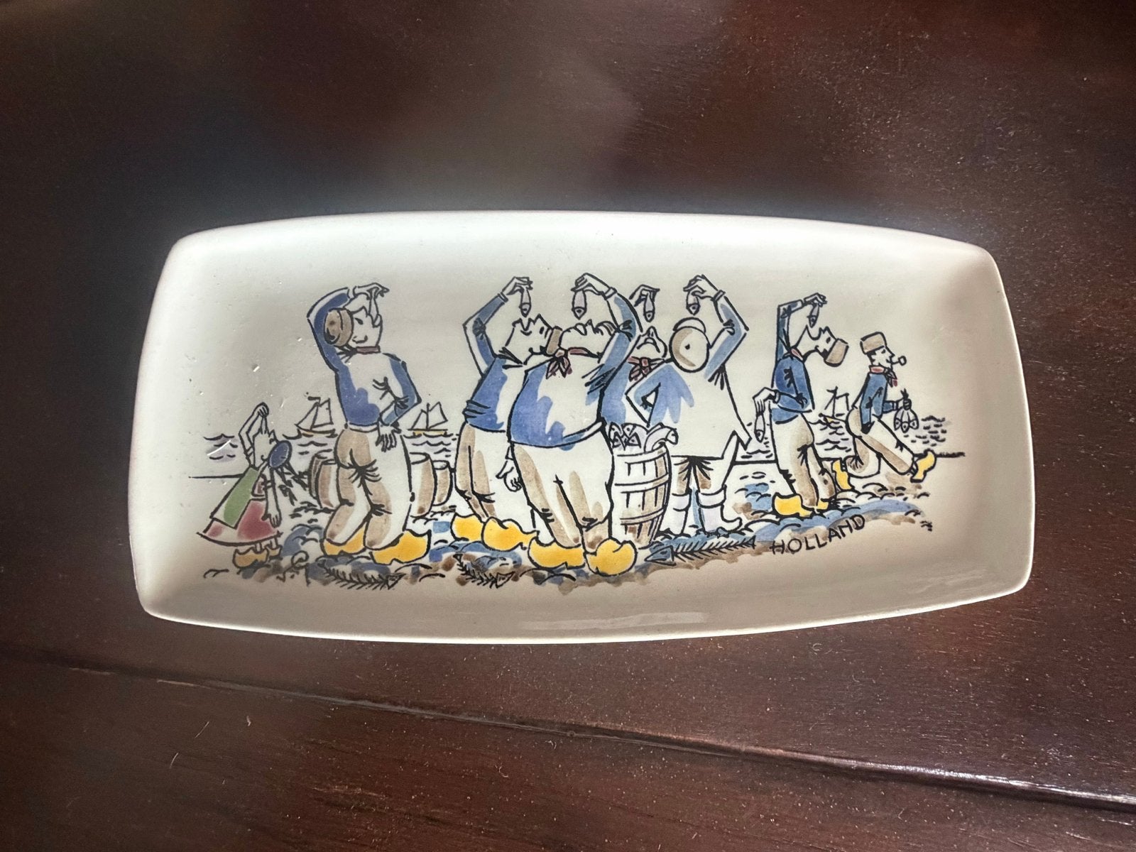 Zeldzaam Gouda Holland Nieuwe Haring schaaltje Antoni Van Go, Ophalen of Verzenden
