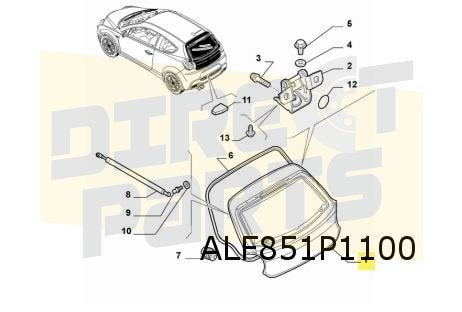Alfa Romeo MiTo (9/08-5/16) Achterklep Origineel! 50516574, -, Verzenden, -, Nieuw