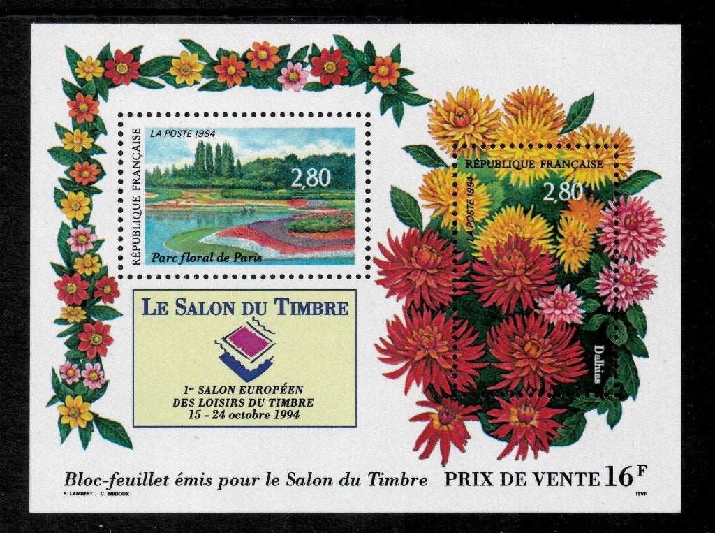 Jaar 1994 Yv BF 16 Le salon du timbre 1994 au parc floral de, Ophalen of Verzenden, Postfris