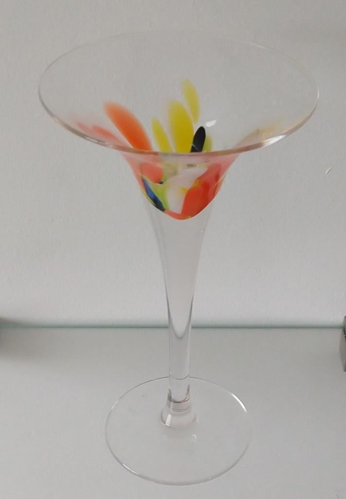 LSA martini vaas op voet, volgnr 17, Overige kleuren, Ophalen of Verzenden, Minder dan 50 cm, Glas