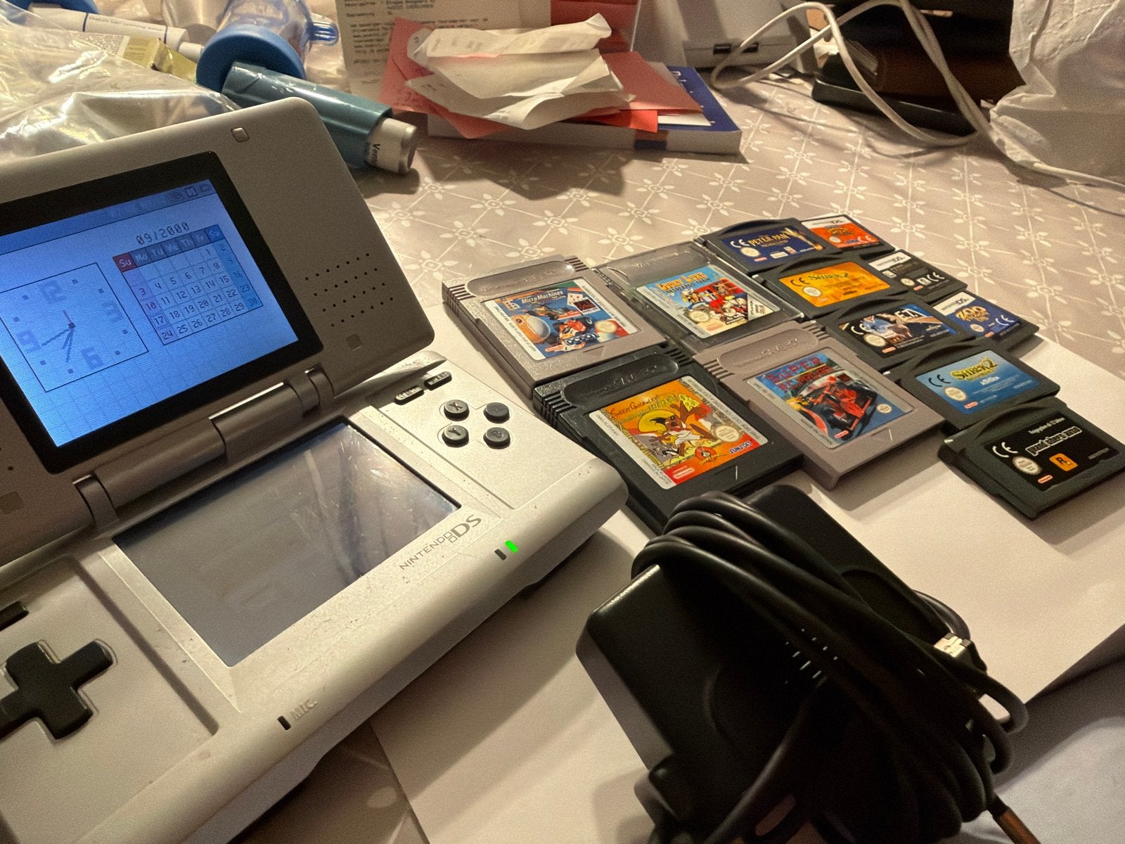 Nintendo DS Lite met Game Boy Advance SP en 15 games, Spelcomputers en Games, Ophalen of Verzenden, Gebruikt, Game Boy Advance SP
