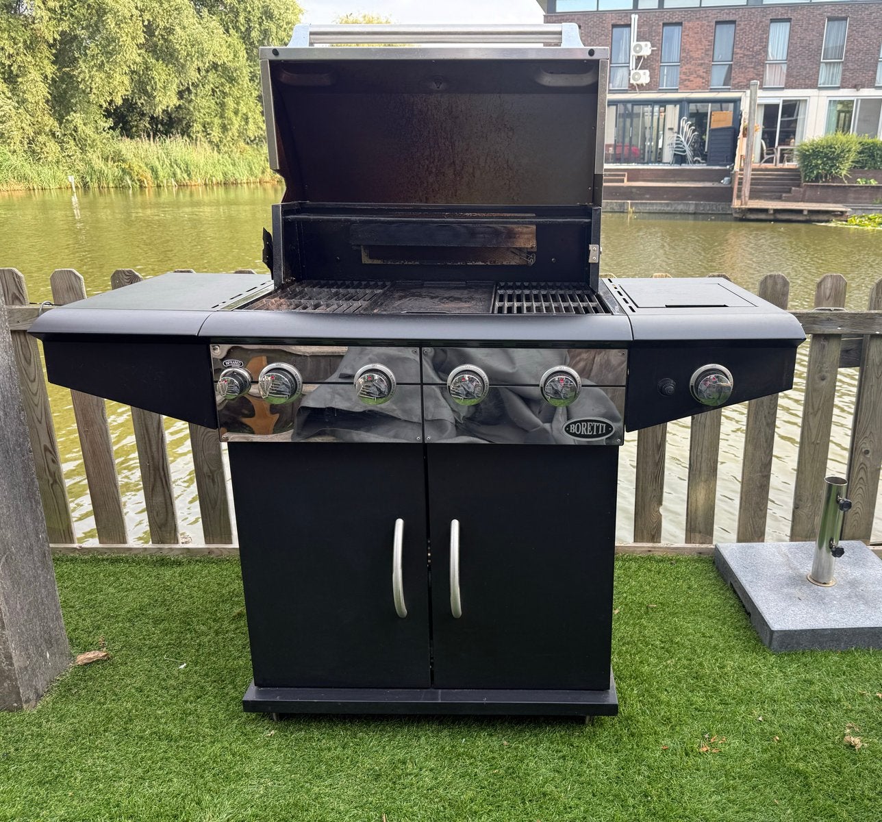 Boretti Da Vinci Nero Gas BBQ met zijbrander, Ophalen, Gebruikt