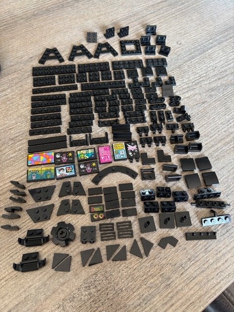 lego div. basis plaatjes zwart (zie foto's), Kinderen en Baby's, Speelgoed | Duplo en Lego, Ophalen of Verzenden, Zo goed als nieuw