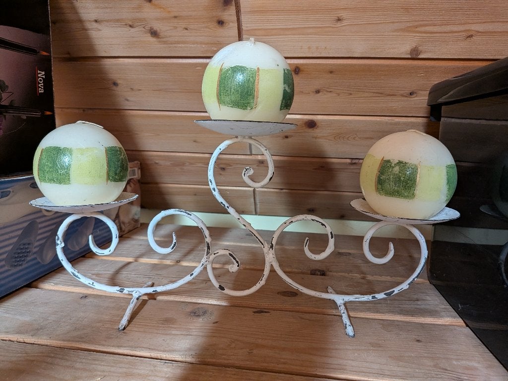 metalen kandelaar, Huis en Inrichting, Woonaccessoires | Kandelaars en Kaarsen, Ophalen of Verzenden, Zo goed als nieuw, Metaal