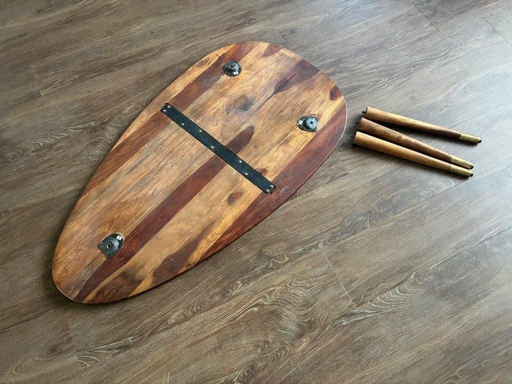 Dutchbone Sham salontafel organisch hout - vintage tafel, 100 tot 150 cm, Zo goed als nieuw, Ovaal, 5 – 50