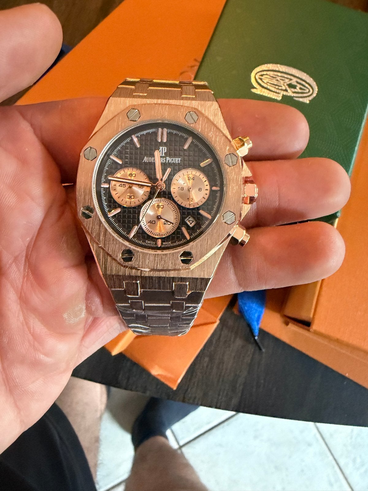 Audemars Piguet Royal Oak Offshore Chronograaf Roségoud, Sieraden, Tassen en Uiterlijk, Horloges | Heren, Overige merken, Polshorloge