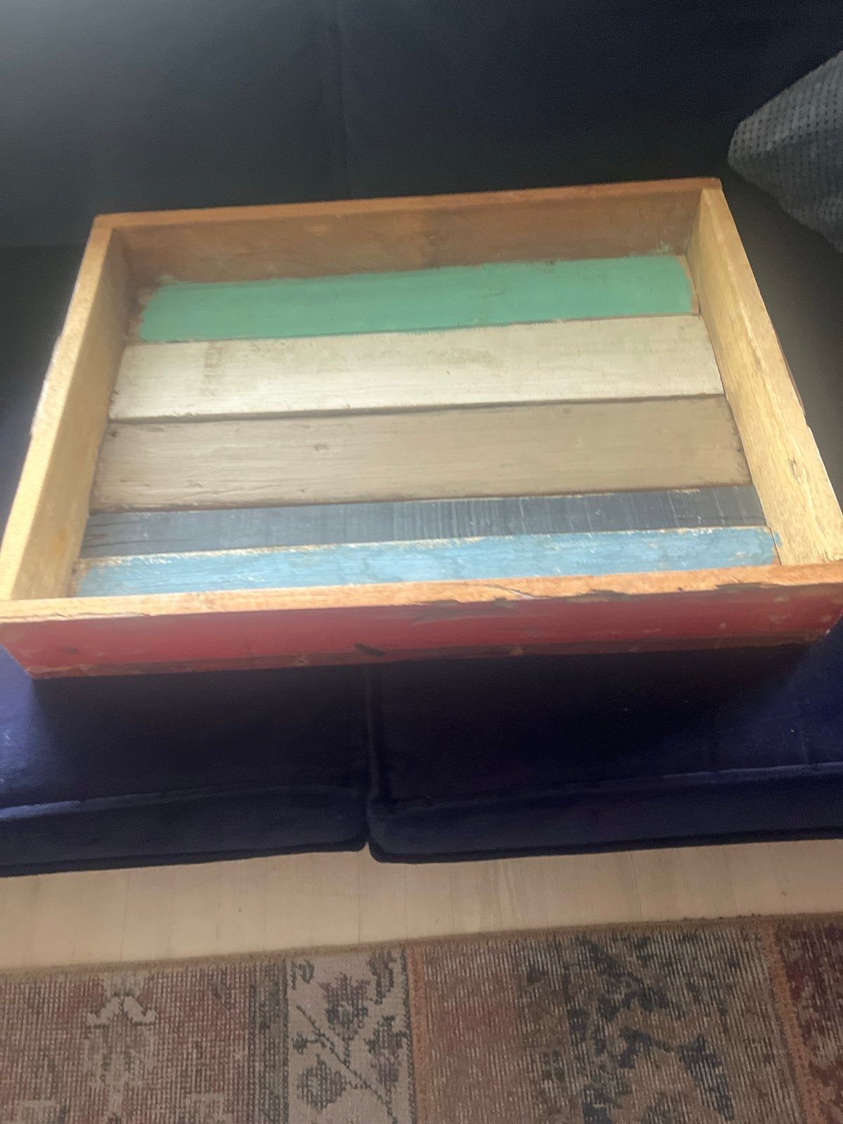 Unieke Vintage Houten Dienblad - Gerecycled Hout, Ophalen, Gebruikt, Meerkleurig, Vintage