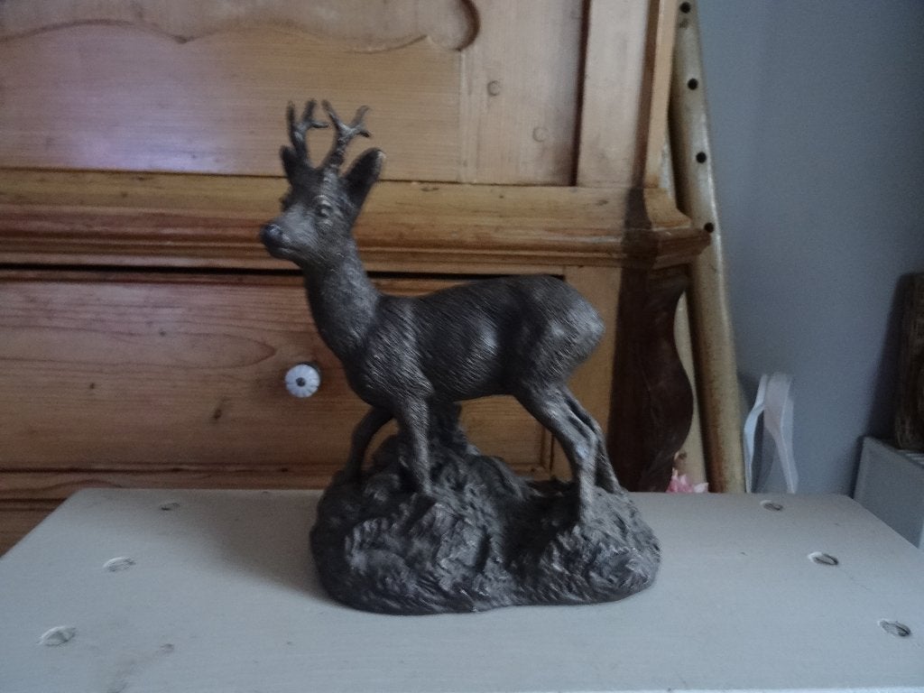 Oud beeld hert Design Henk Roosink, Ophalen, Minder dan 20 cm, Beschilderd, Zoogdier