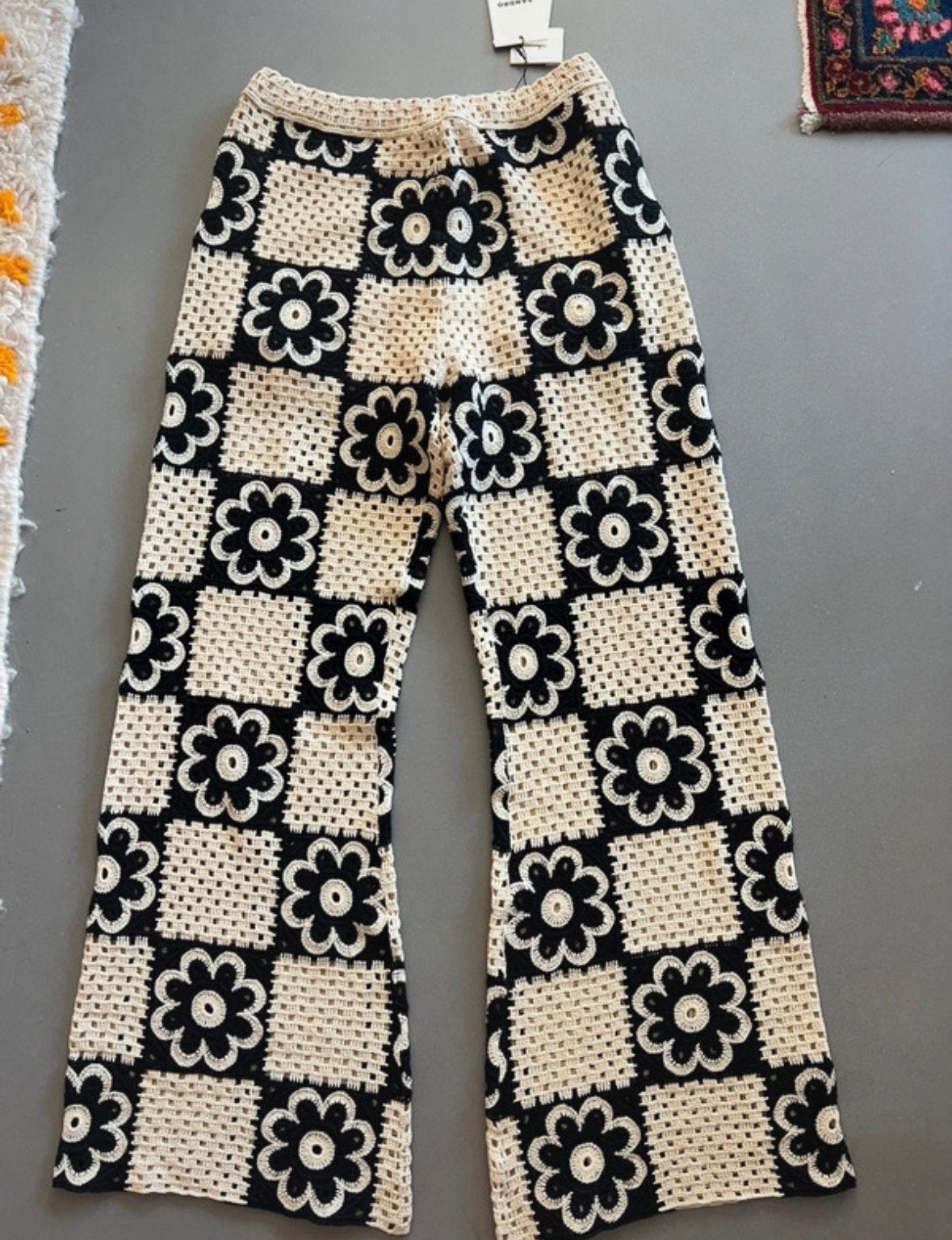 Nieuwe Sandro gehaakte pantalon maat M, Maat 38/40 (M), Zwart, Nieuw, Ophalen of Verzenden