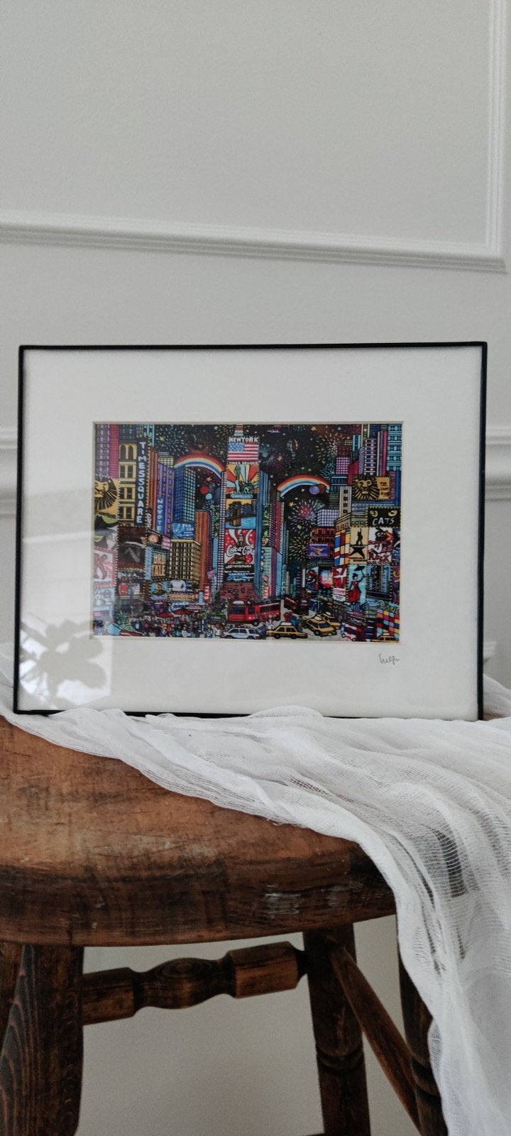 Kleurrijke New York Pop Art  Print (Fazzino stijl) in lijst., Ophalen of Verzenden
