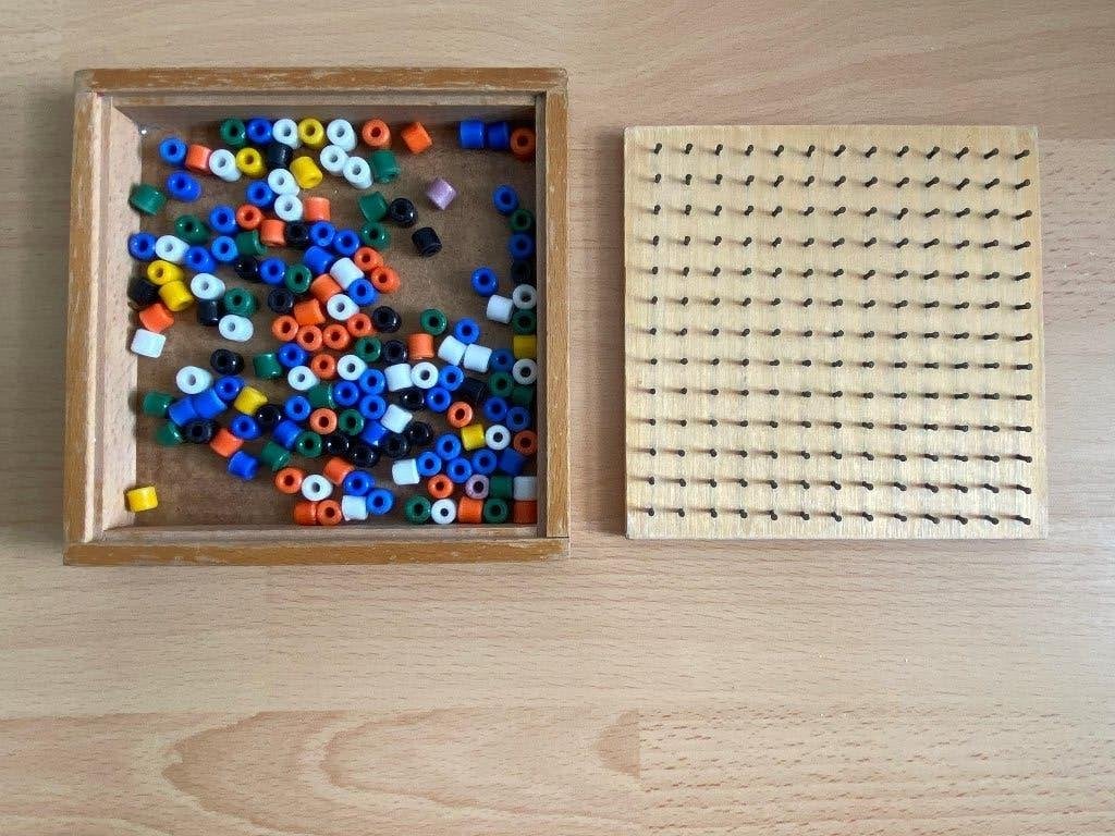 Houten kralenplank, Ophalen of Verzenden, Gebruikt
