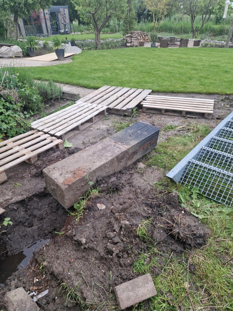 Hardhouten meerpalen - Diverse lengtes en maten, Ophalen, Gebruikt, Palen, Hardhout