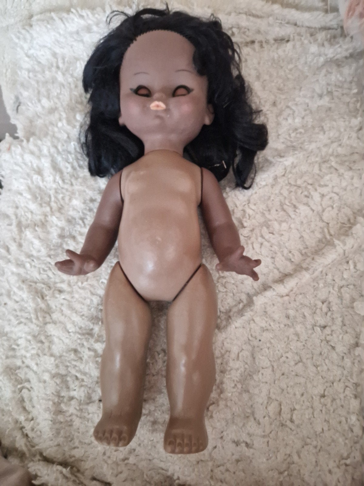 Vintage  orginele Gege pop uit jaren 60/70, Kinderen en Baby's, Speelgoed | Poppen, Ophalen of Verzenden, Gebruikt, Babypop