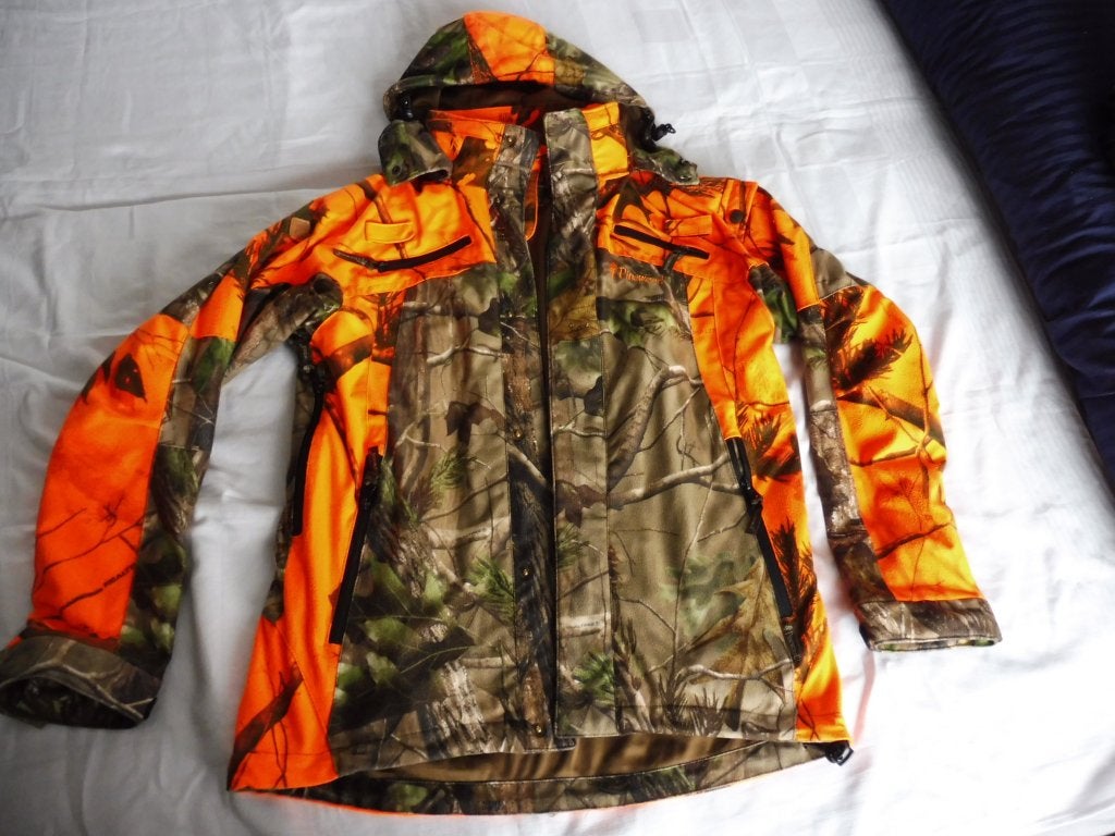 Pinewood jachtjas 176 XS jacht jas oranje camouflage camo, Ophalen, Gebruikt, Jongen of Meisje, Jas