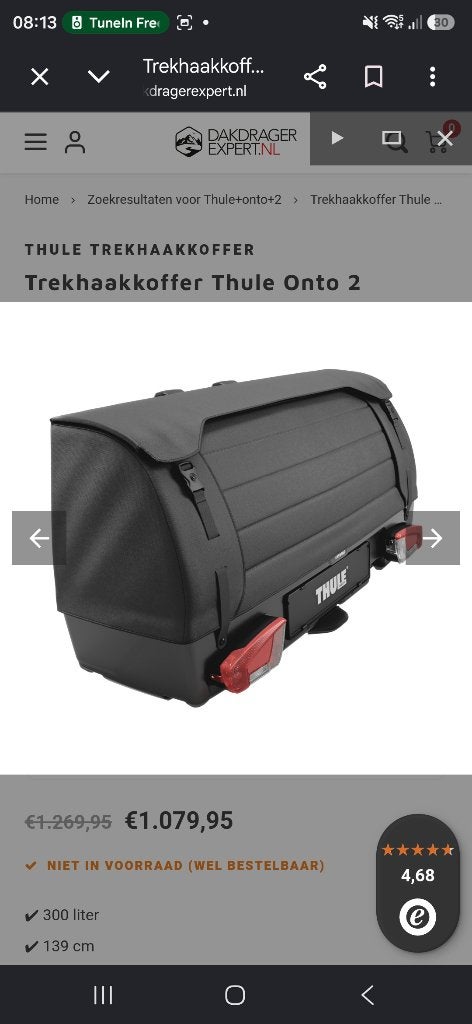 Thule onto 2 trekhaak koffer, Auto-onderdelen, Overige Auto-onderdelen, Ophalen, Nieuw
