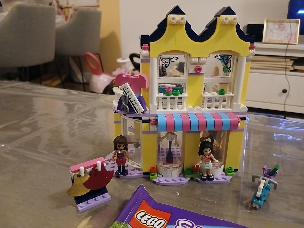LEGO Friends set 41427 - Emma's Fashion Shop - compleet, Ophalen of Verzenden, Gebruikt, Complete set, Lego
